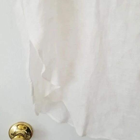 NWT Zara White Linen Jacquard Embroidered Tunic - Picture 15 of 16